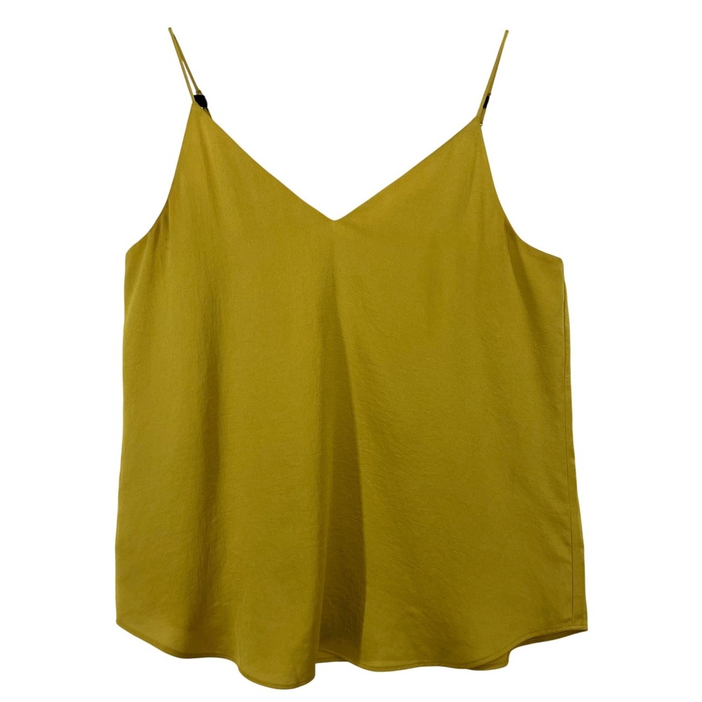 Express Size Medium Camisole Mustard Yellow Adjustable Strap V-Neck Top Womens